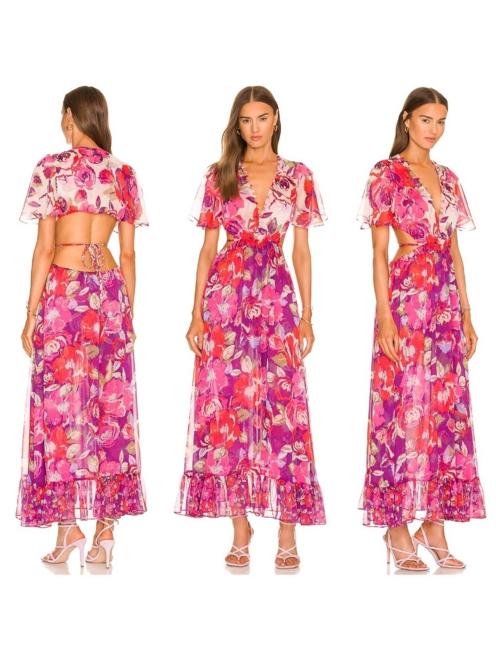 Misa Los Angeles Calista Floral
Maxi Dress Sz Large